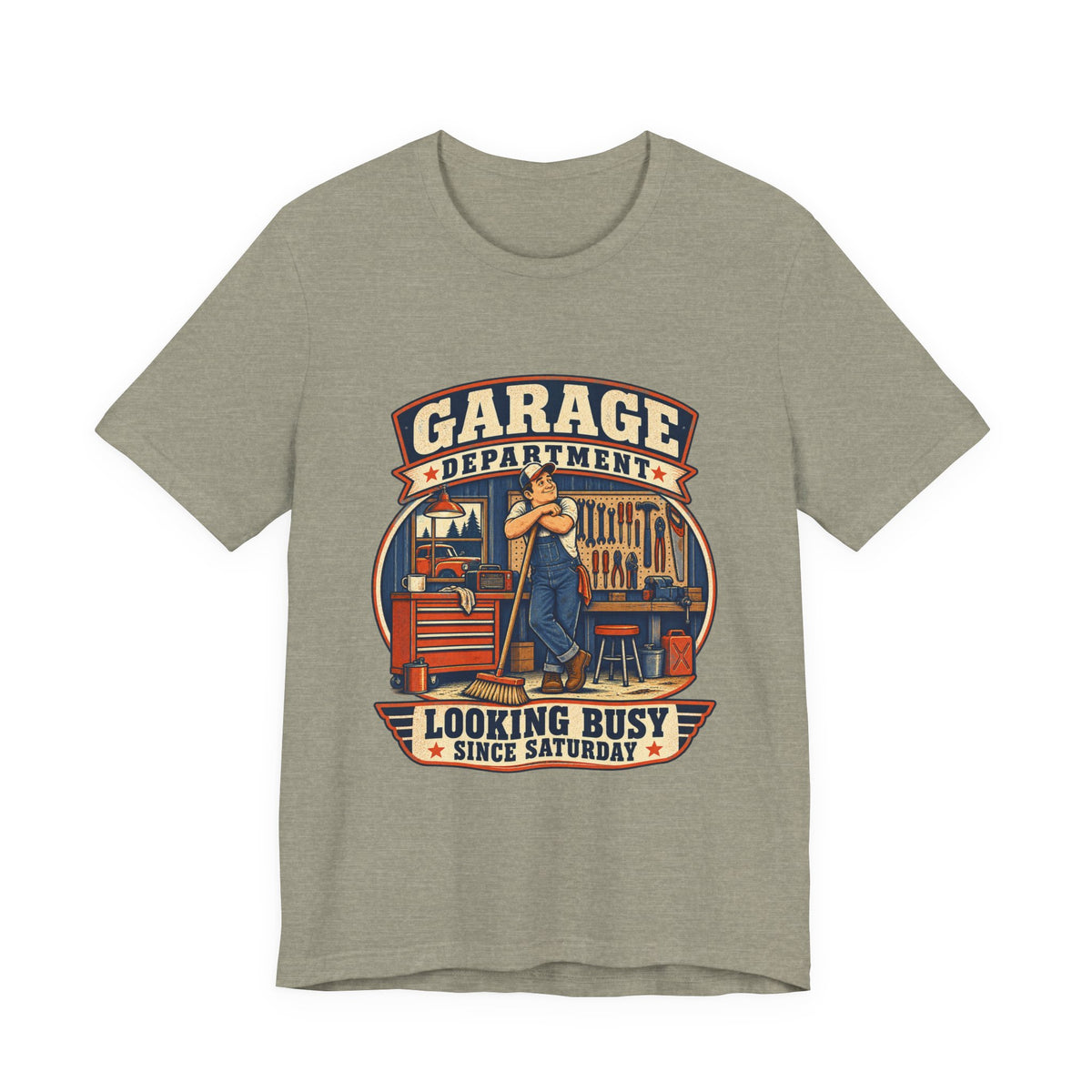 Garage Department Looking Busy Since Saturday Vintage Mechanic T-Shirt