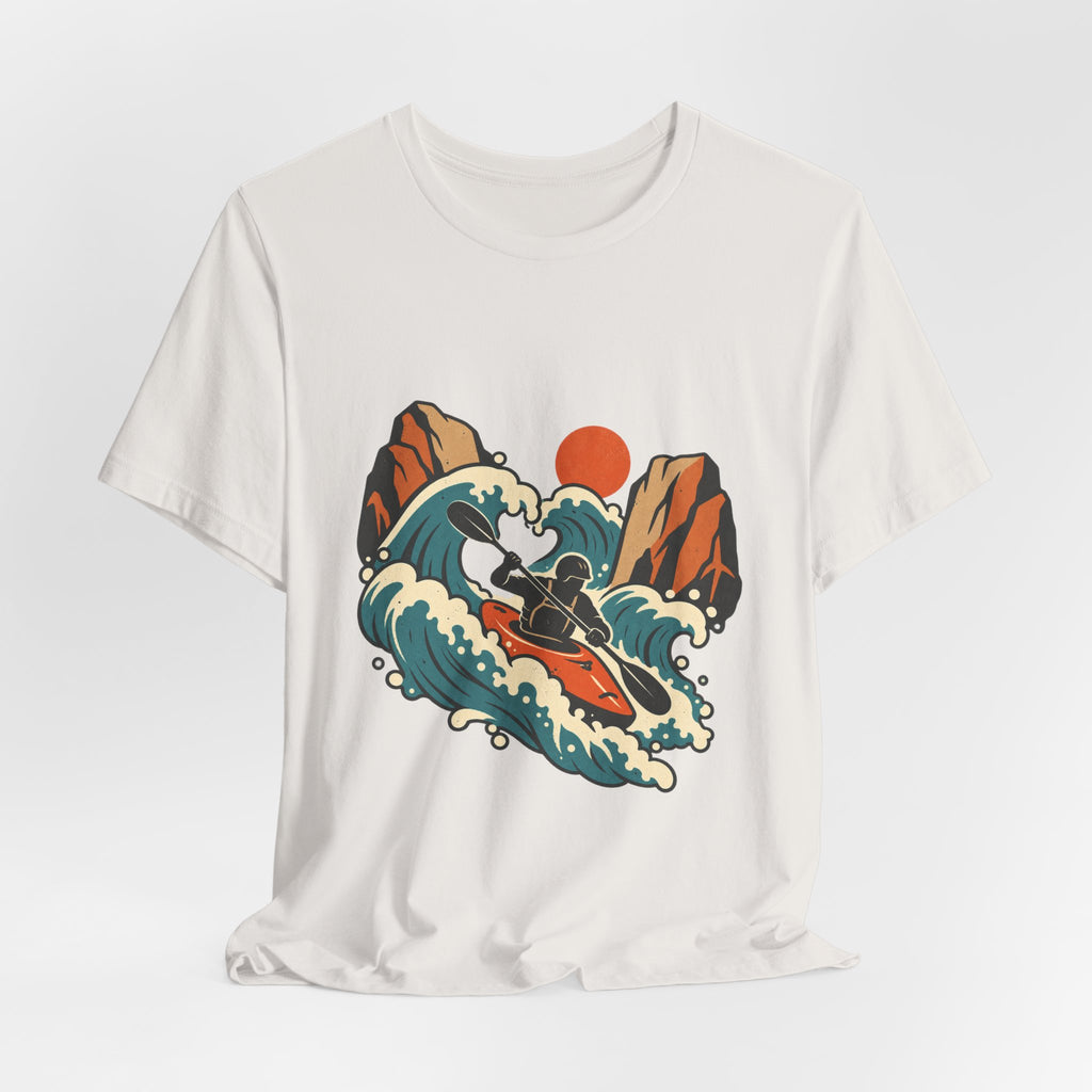 Vintage Whitewater Kayak T-Shirt — Retro Paddler Adventure Design