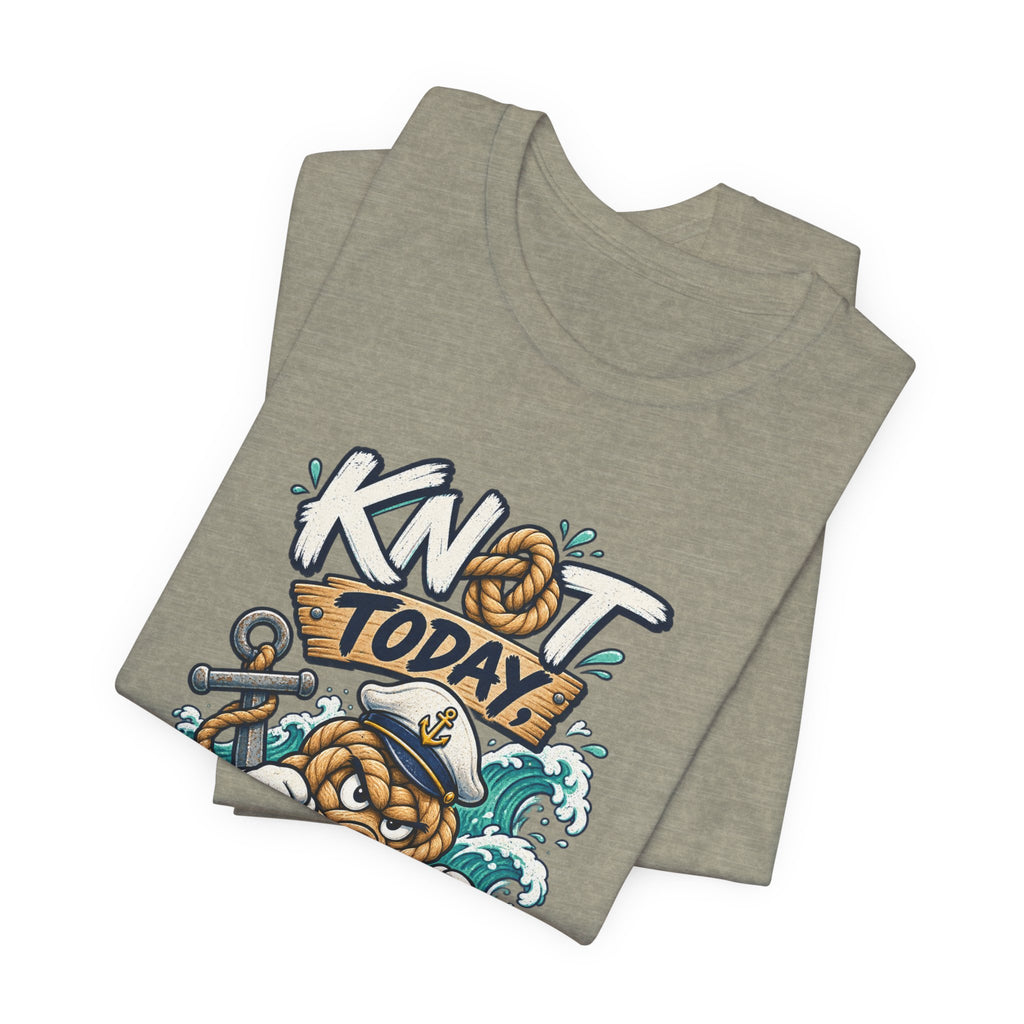 Knot Today Landlubber T-Shirt – Funny Nautical Sailor Rope Character Vintage Ocean Tee