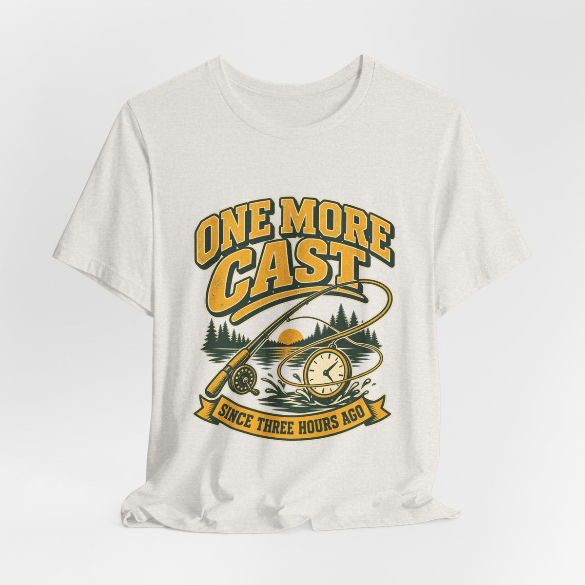 One More Cast Fishing T-Shirt — Vintage Angler Lake Tee