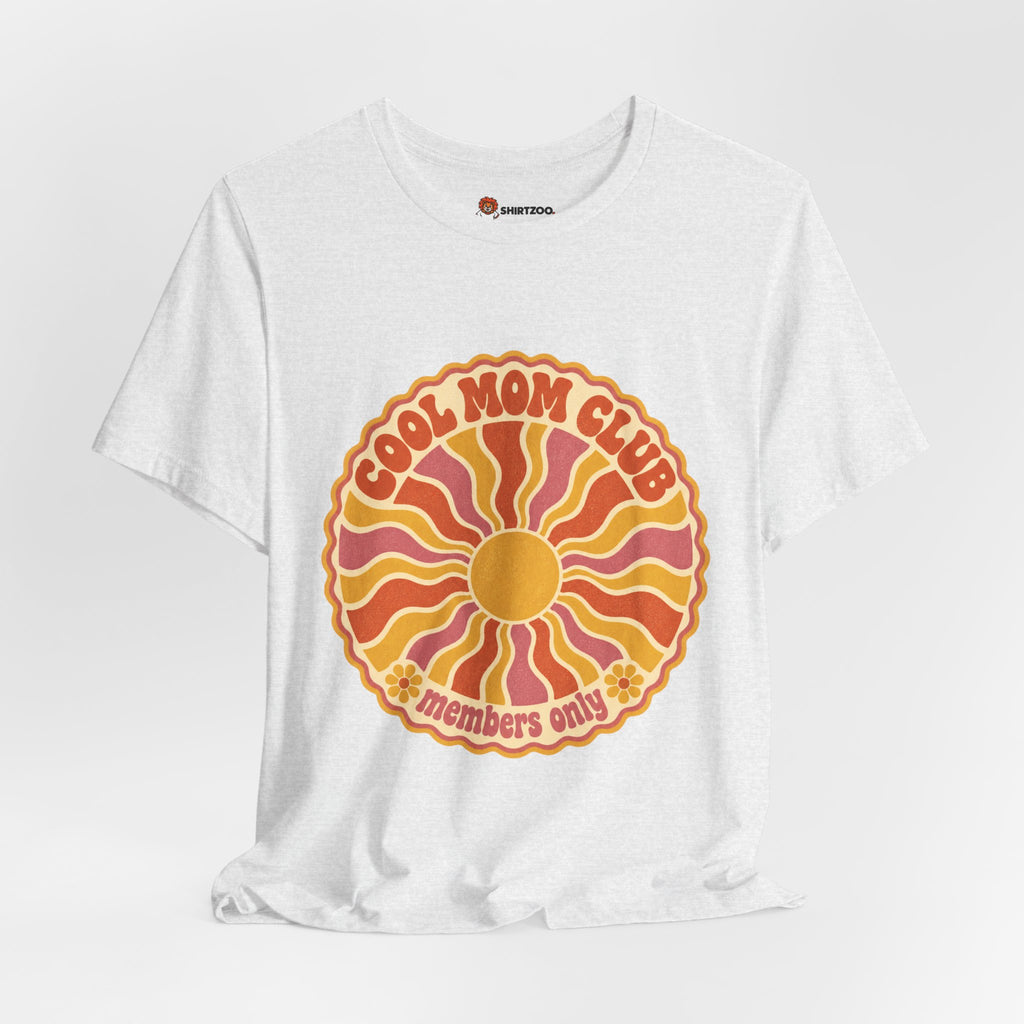 Cool Mom Club Tee — Retro Sun Graphic "Members Only" Mother's Day Shirt
