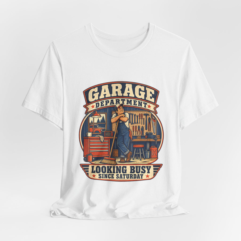 Garage Department Looking Busy Since Saturday Vintage Mechanic T-Shirt