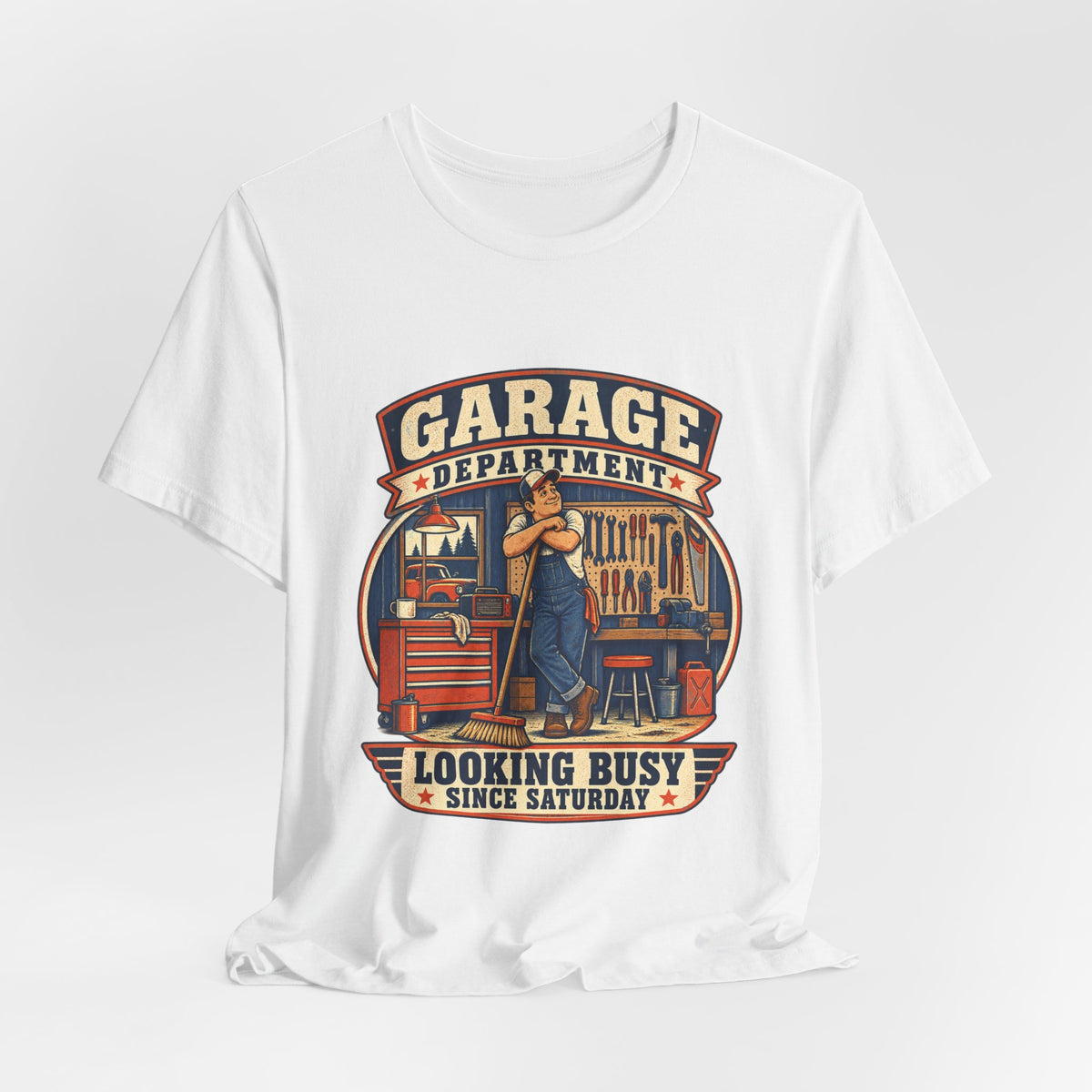 Garage Department Looking Busy Since Saturday Vintage Mechanic T-Shirt