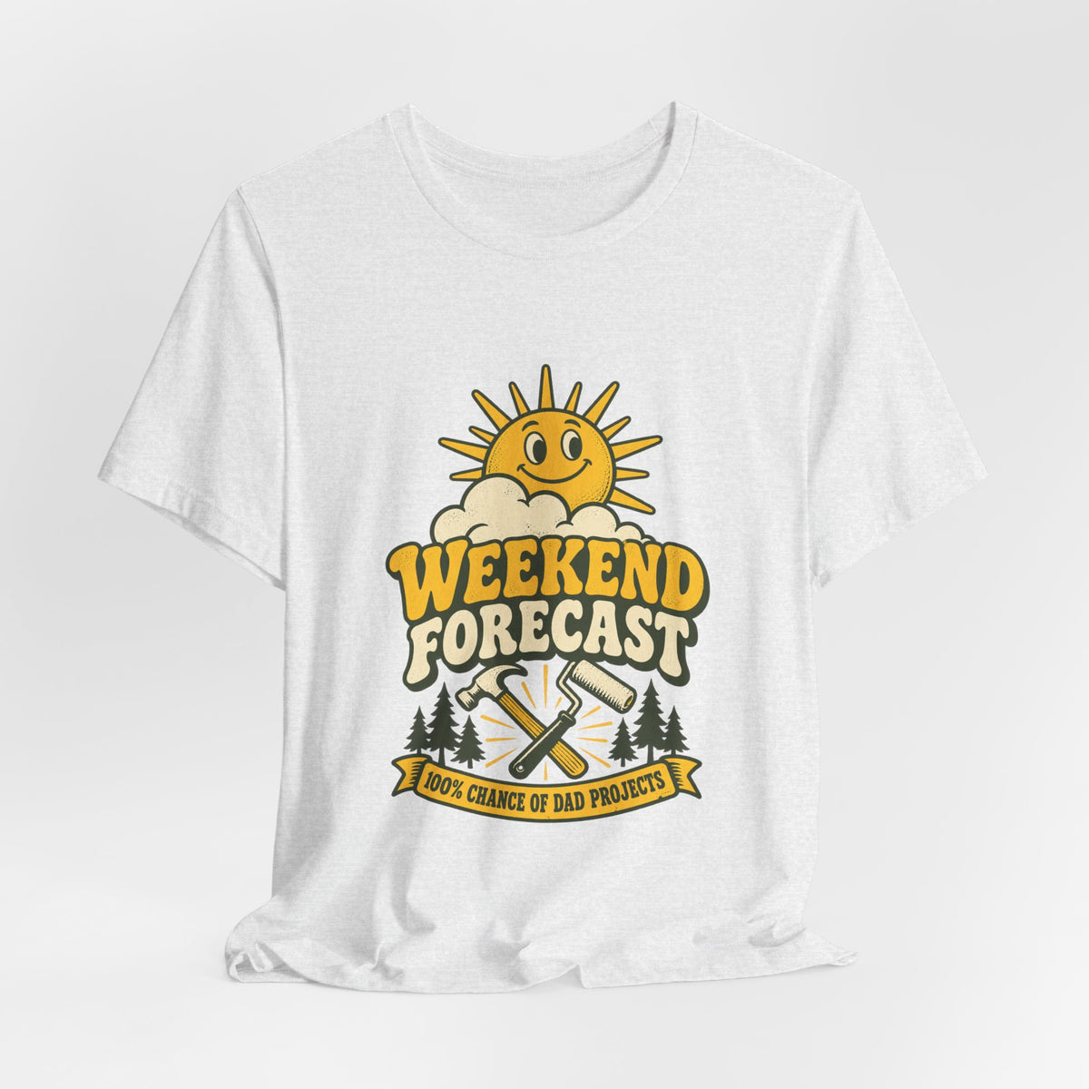 Weekend Forecast Dad Projects T-Shirt – Funny Vintage DIY Dad Tee