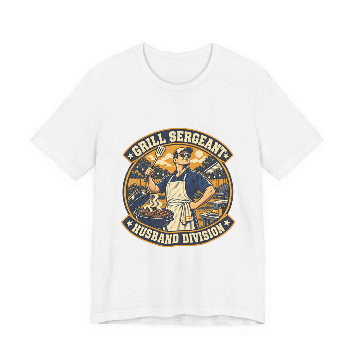 Grill Sergeant Husband Division Vintage BBQ T-Shirt