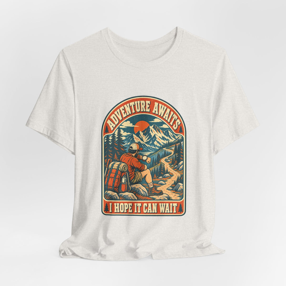Adventure Awaits Hiking T-Shirt – Vintage Mountain Trail Hiker Tee