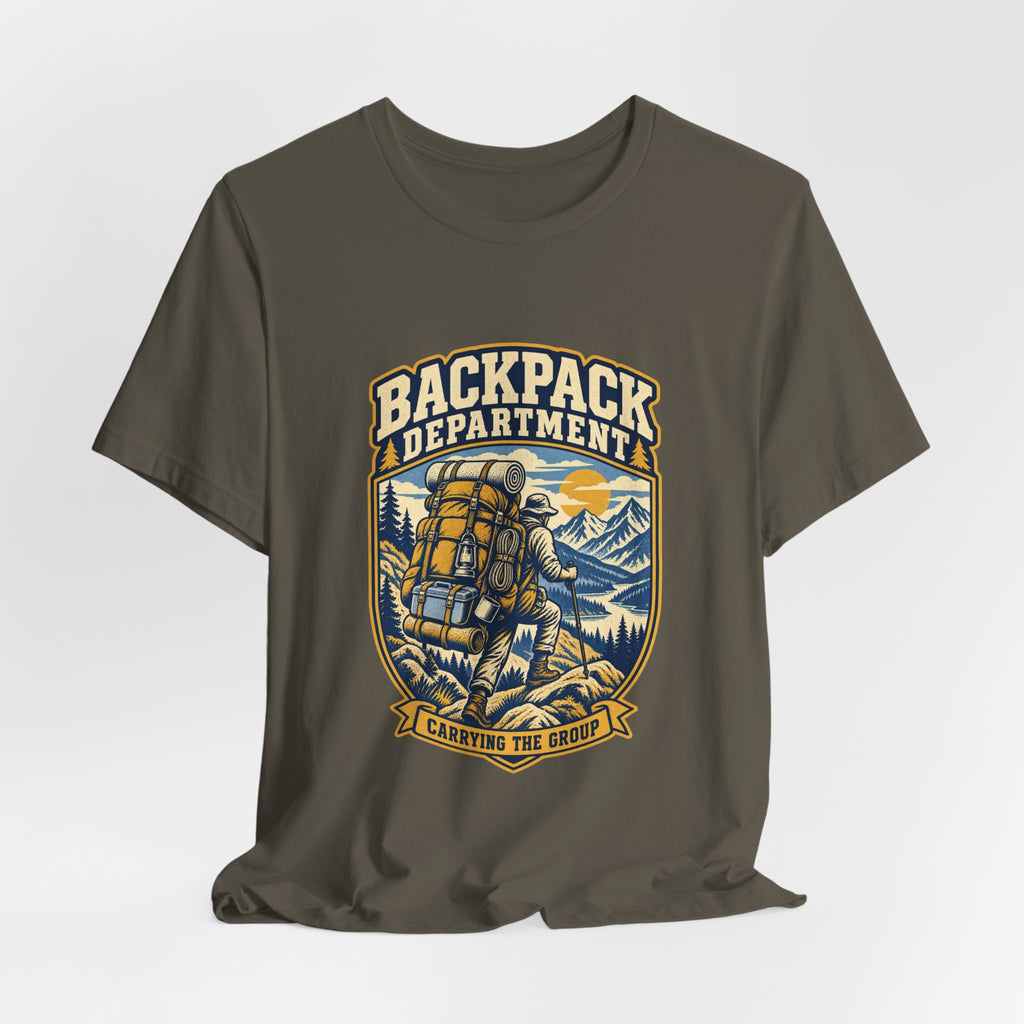 Backpack Department T-Shirt — Carrying the Group Vintage Hiking Tee