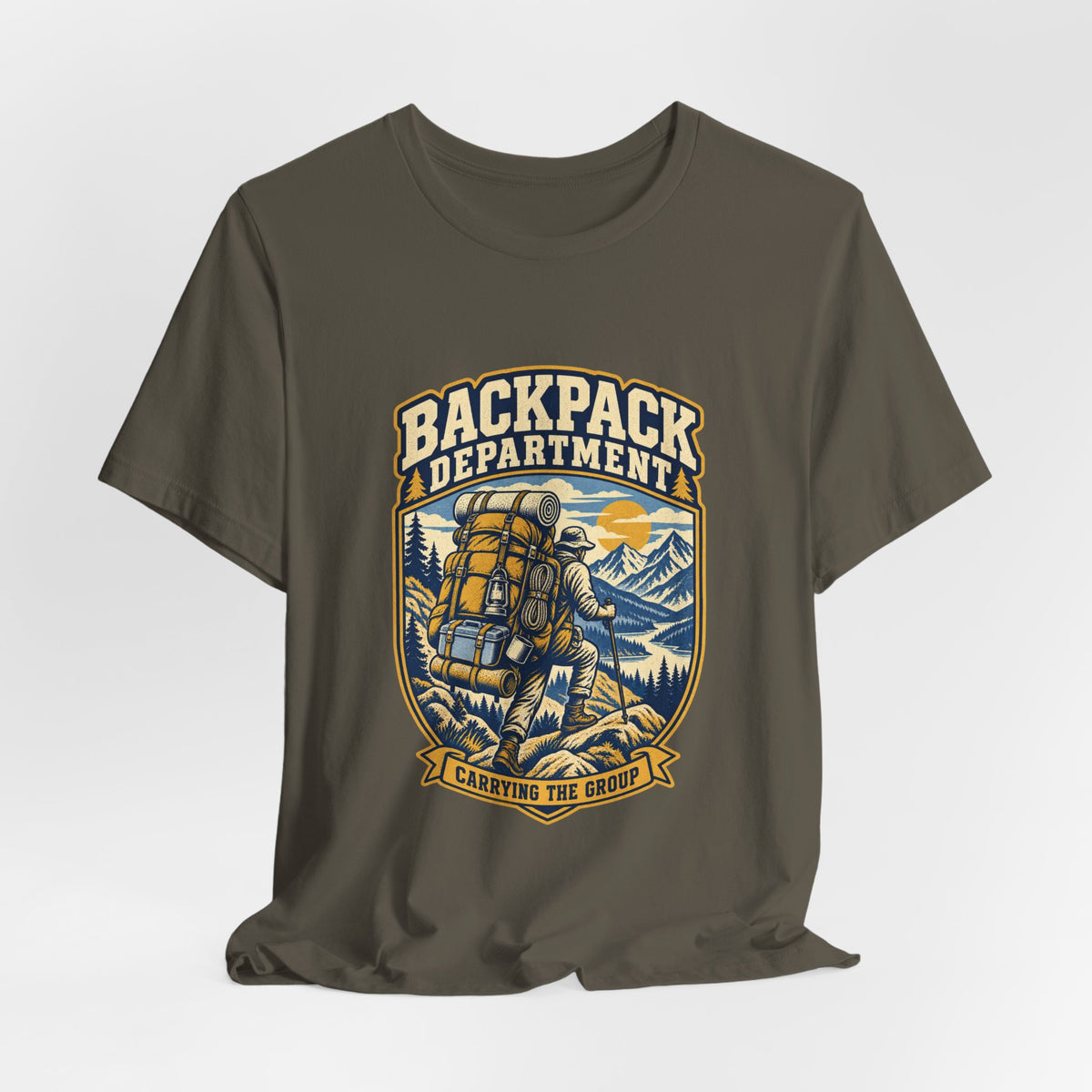Backpack Department T-Shirt — Carrying the Group Vintage Hiking Tee