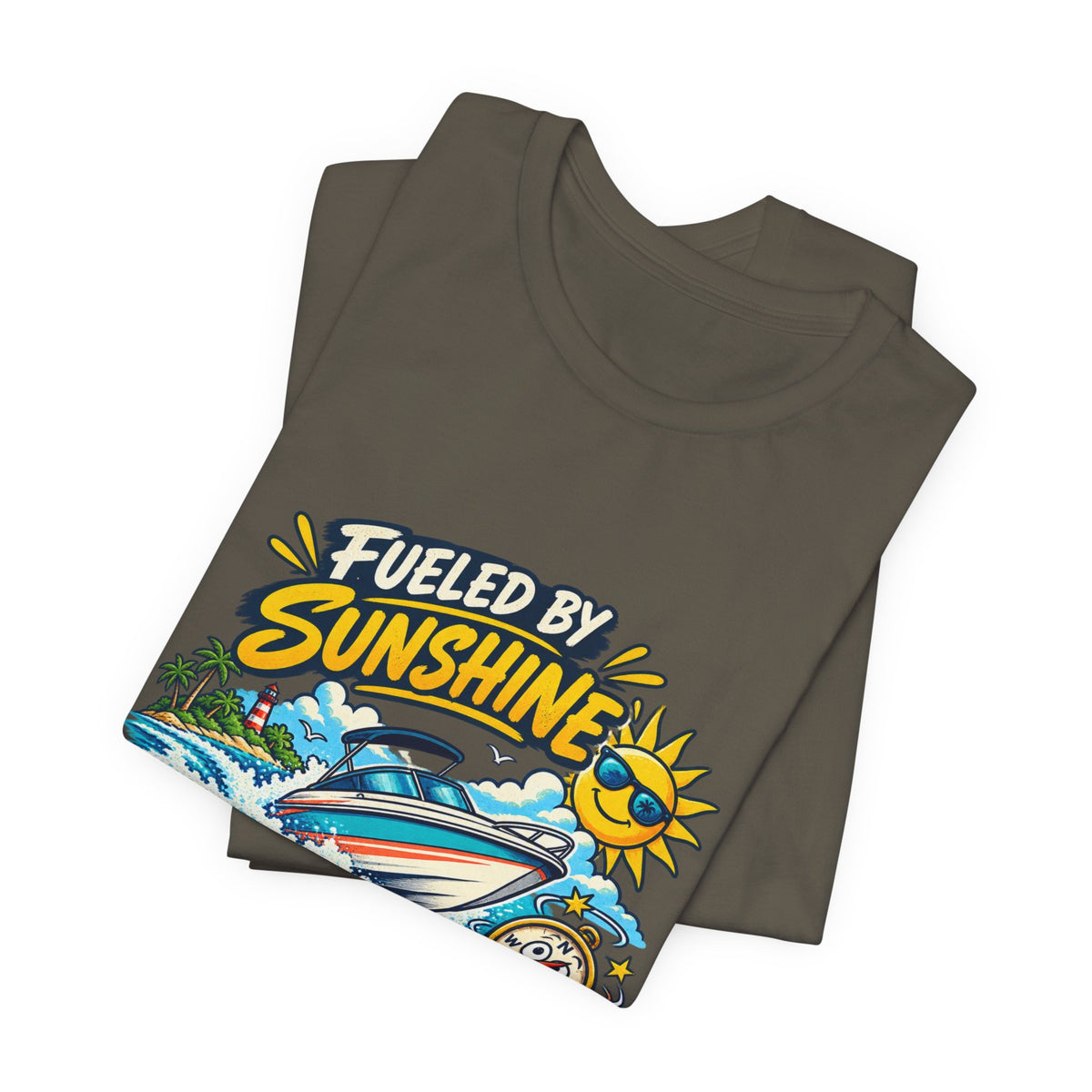 Fueled by Sunshine & Questionable Navigation Boat Adventure T-Shirt
