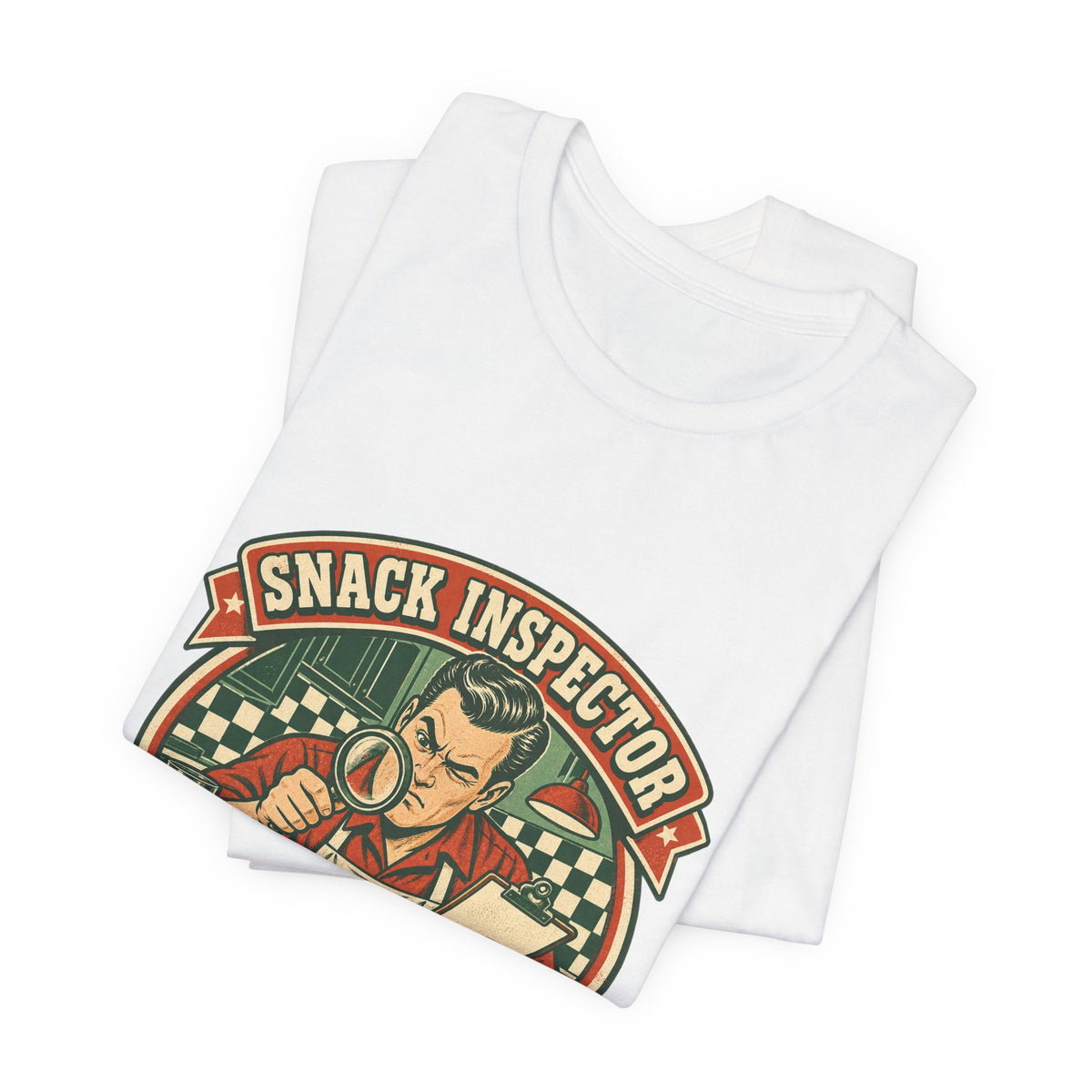 Snack Inspector Husband Approved T-Shirt – Vintage Food Detective Humor Tee