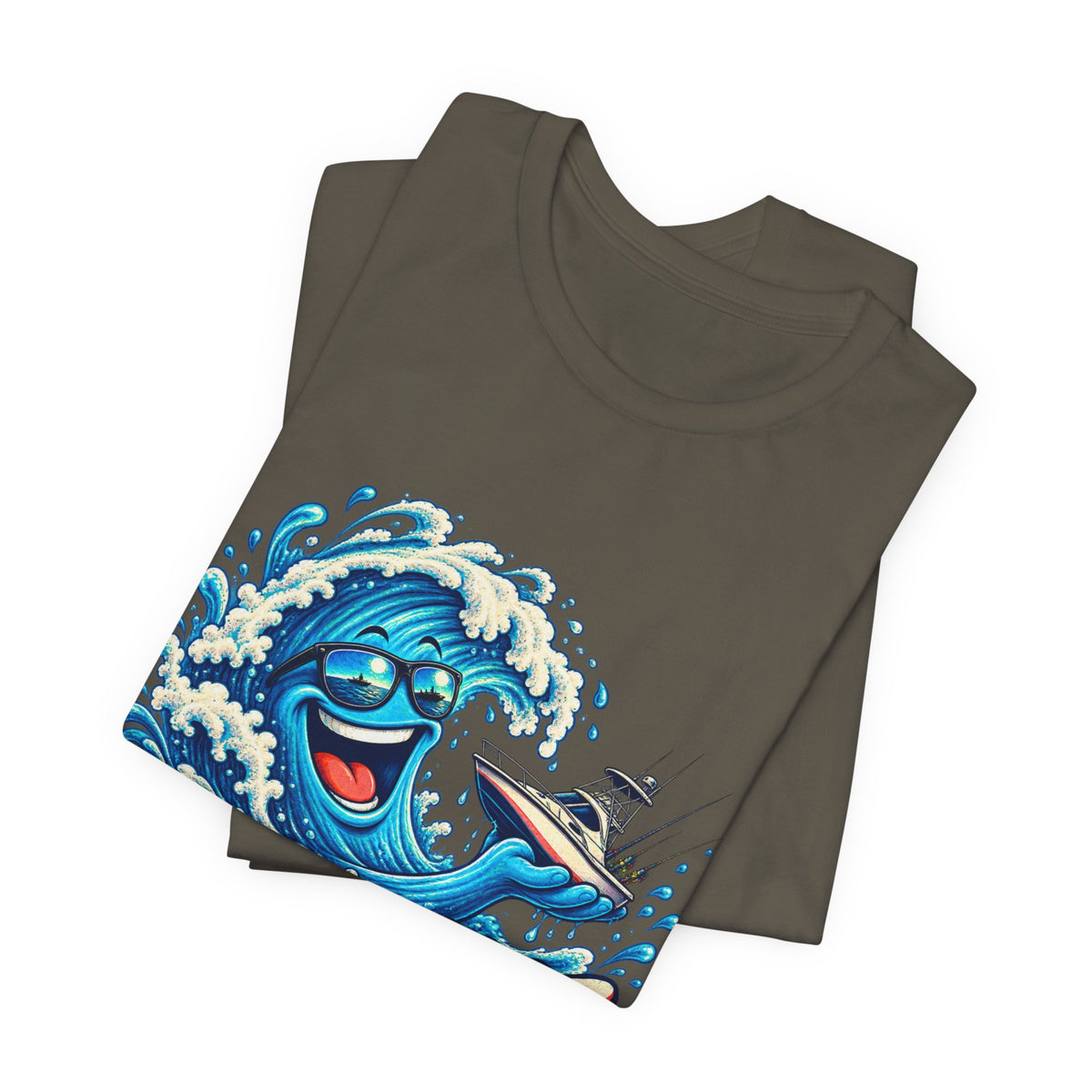 Aquaholic T-Shirt, Vintage Ocean Wave Humor Tee for Boating and Fishing Fans