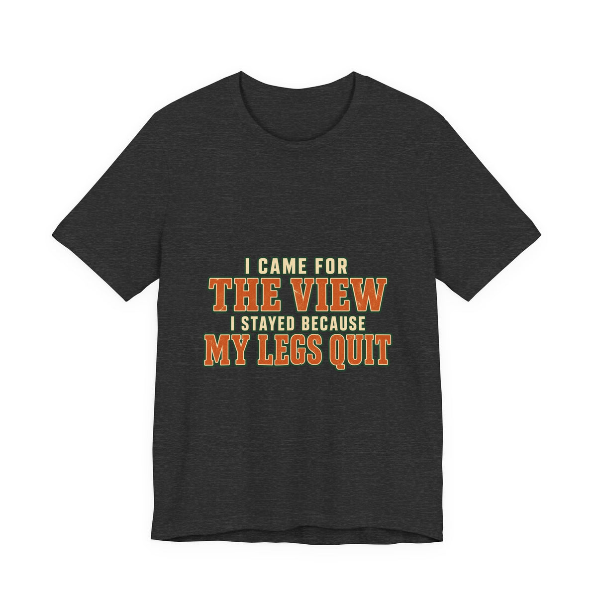 I Came for the View T-Shirt — My Legs Quit Funny Hiking Quote Tee