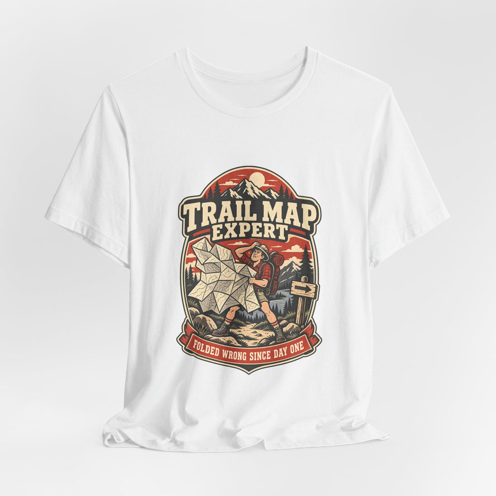 Trail Map Expert T-Shirt — Folded Wrong Since Day One Vintage Hiking Tee