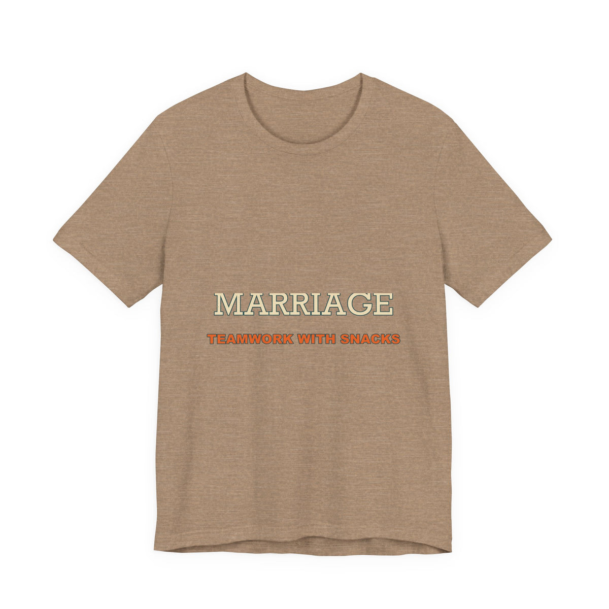 Marriage Teamwork With Snacks T-Shirt — Funny Vintage Relationship Quote Tee