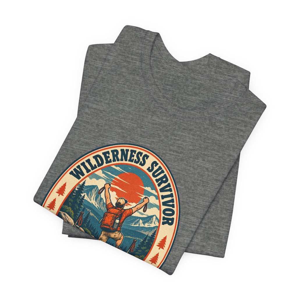 Wilderness Survivor T-Shirt — One Short Hike Vintage Mountain Hiking Tee