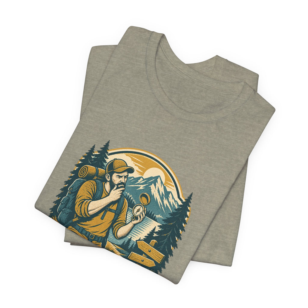 Serious Hiker T-Shirt — Casual Navigator Vintage Hiking Compass Mountain Tee