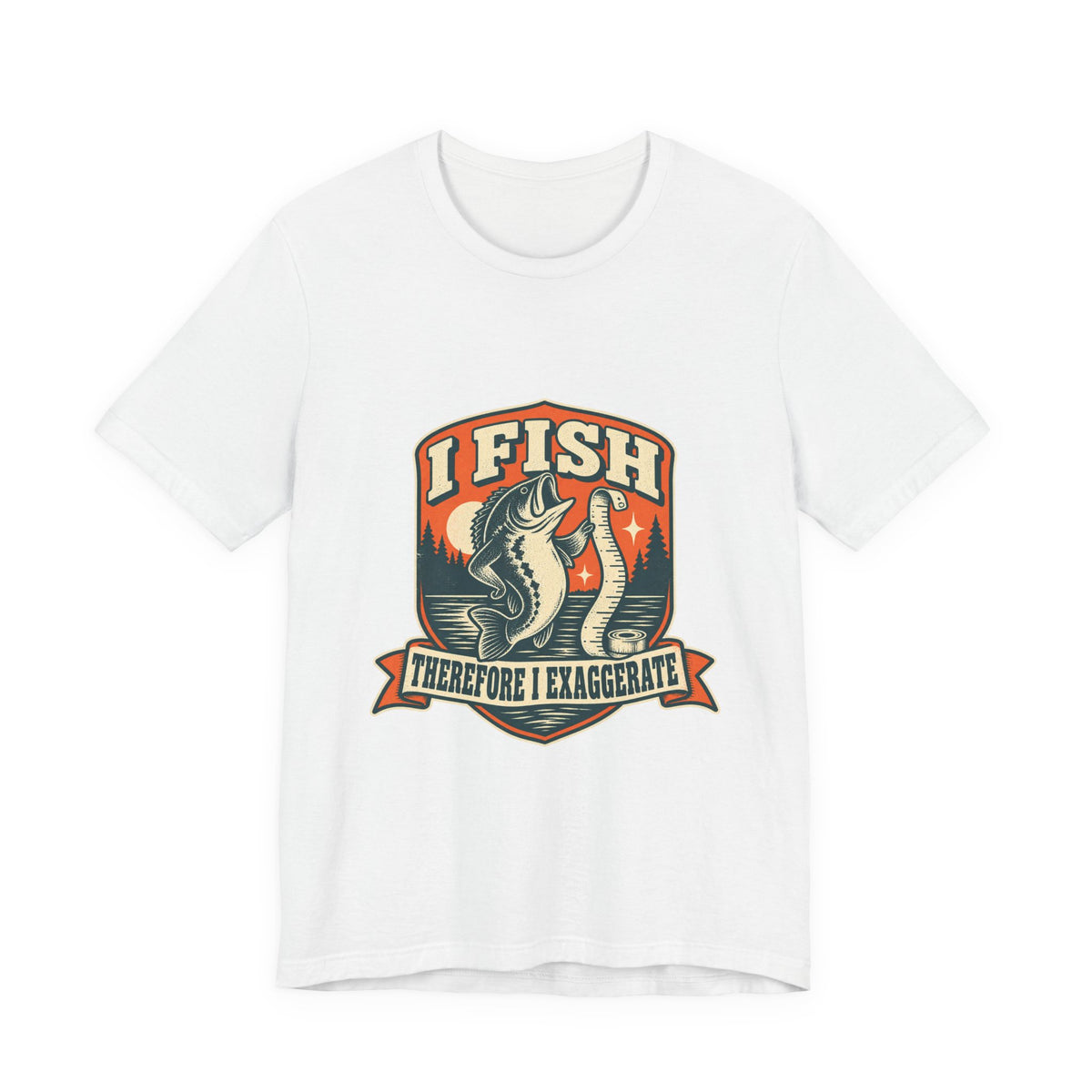I Fish Therefore I Exaggerate T-Shirt — Vintage Fisherman Fish Tale Tee