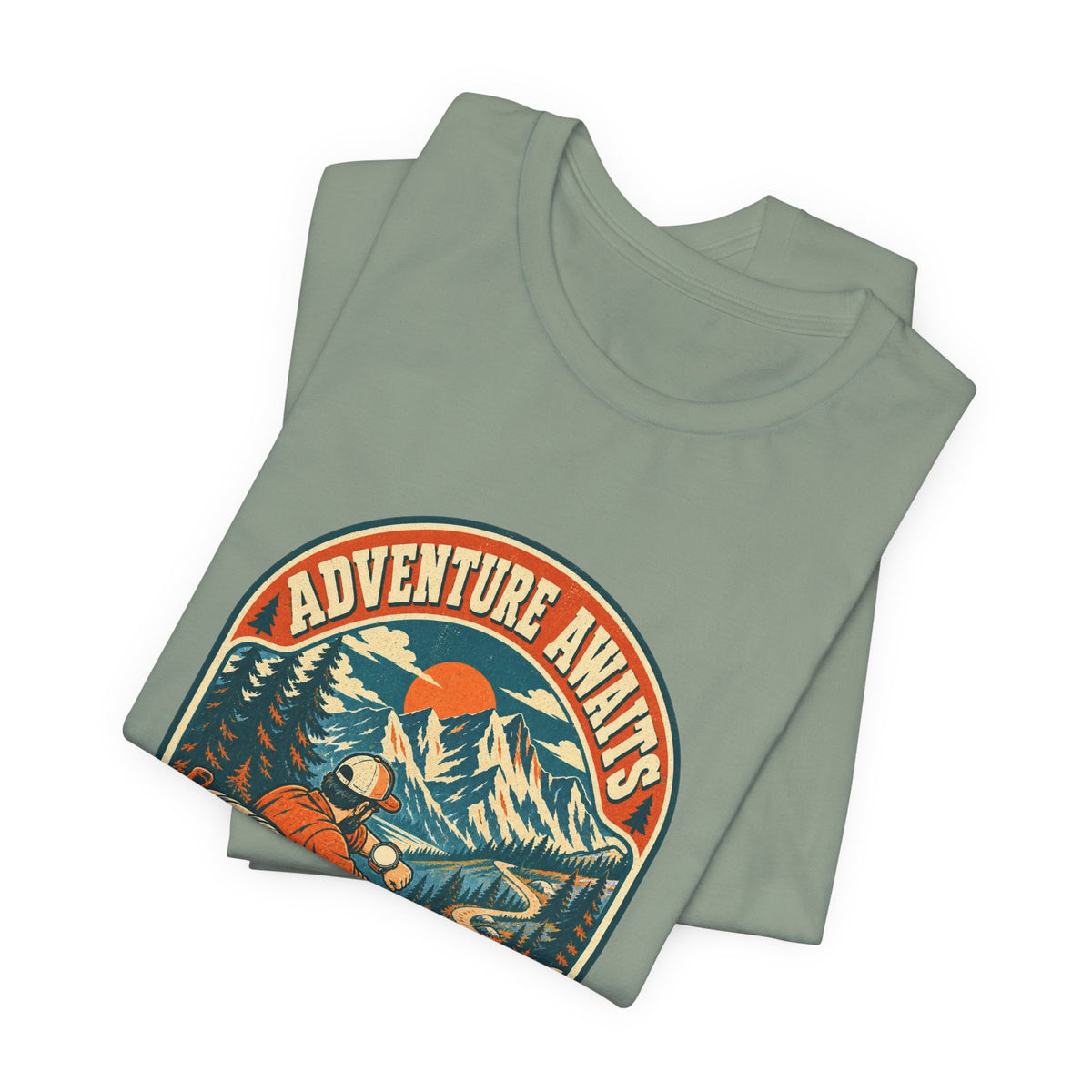 Adventure Awaits Hiking T-Shirt – Vintage Mountain Trail Hiker Tee