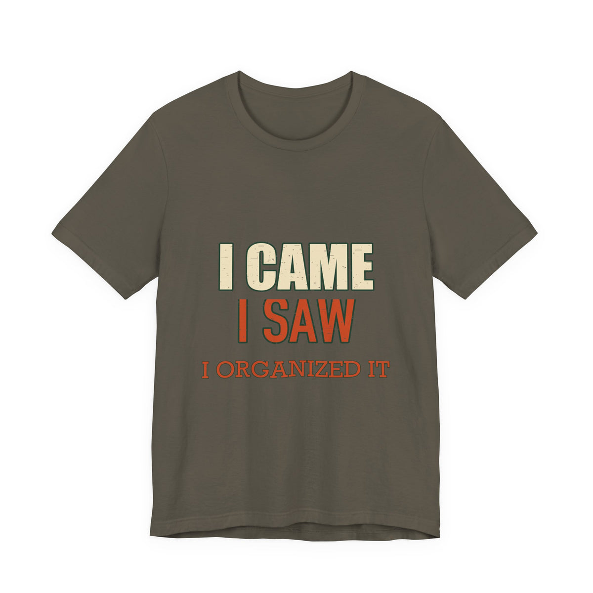 I Came I Saw I Organized It T-Shirt — Funny Vintage Organization Humor Tee
