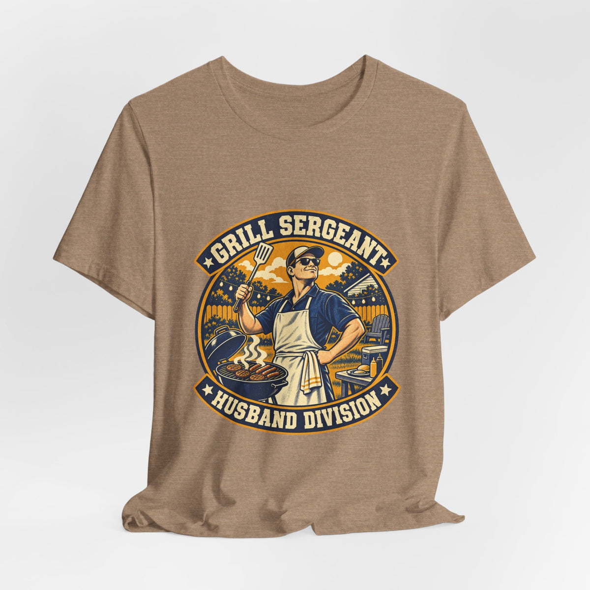 Grill Sergeant Husband Division Vintage BBQ T-Shirt