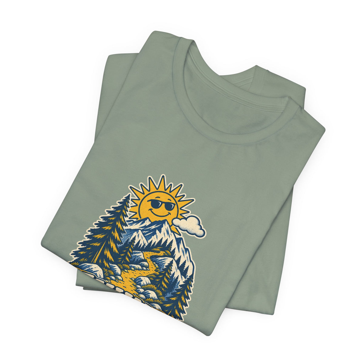 Hiking Forecast T-Shirt — 100% Chance of Uphill Vintage Mountain Tee