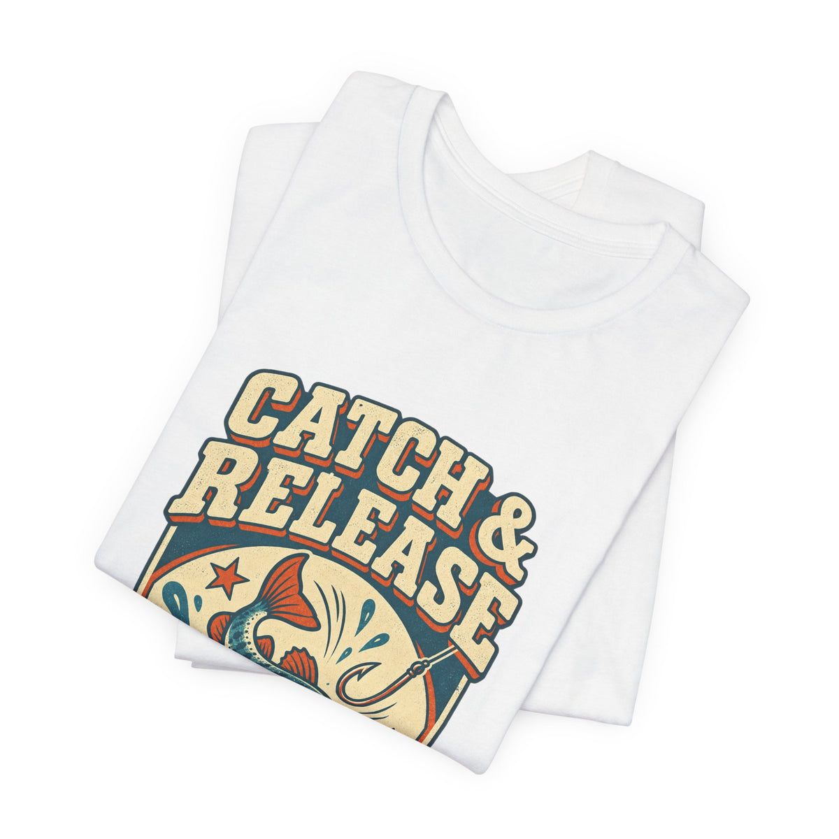 Catch & Release T-Shirt — Mostly Release Vintage Fishing Tee