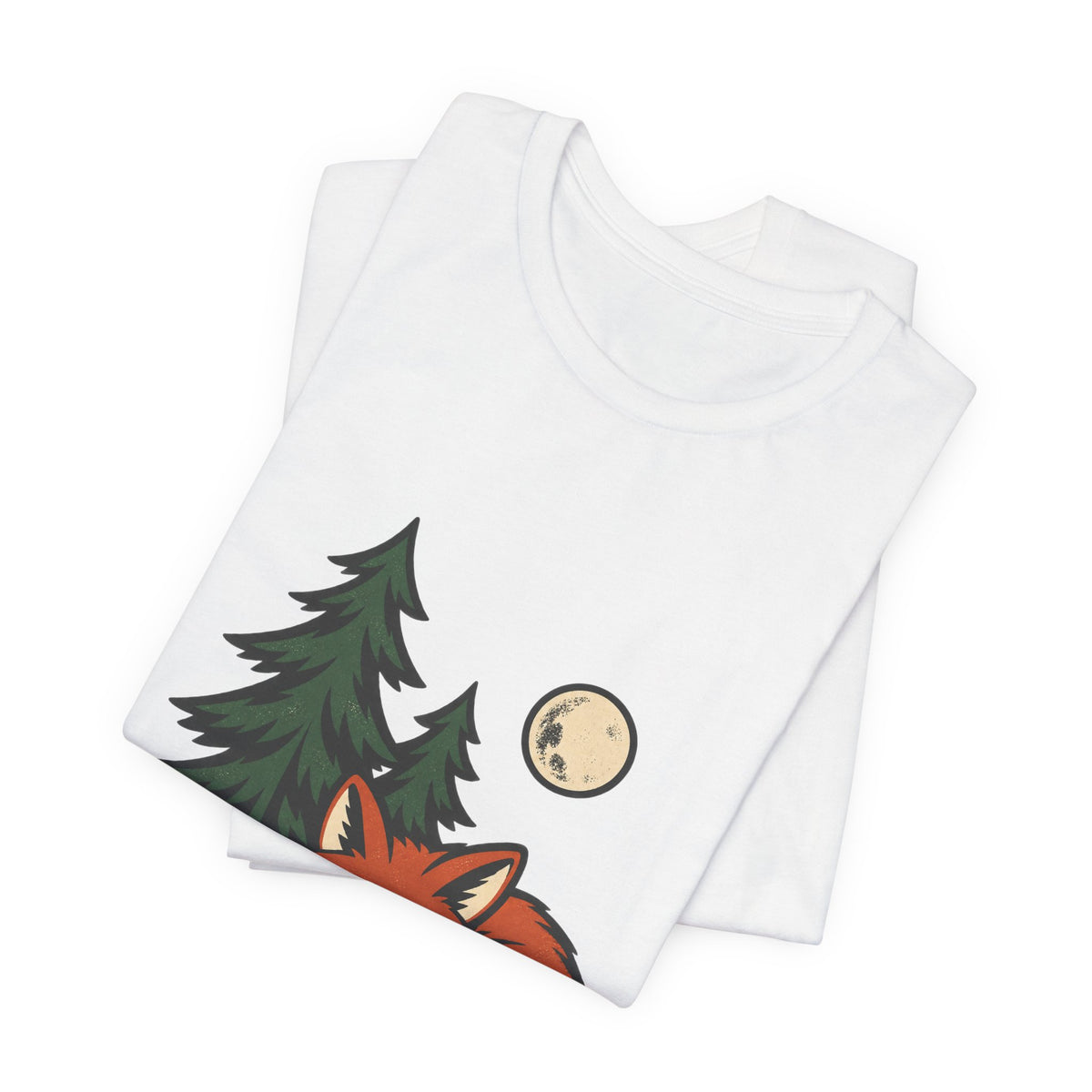 Sleeping Fox in the Forest T-Shirt — Vintage Woodland Nature Tee