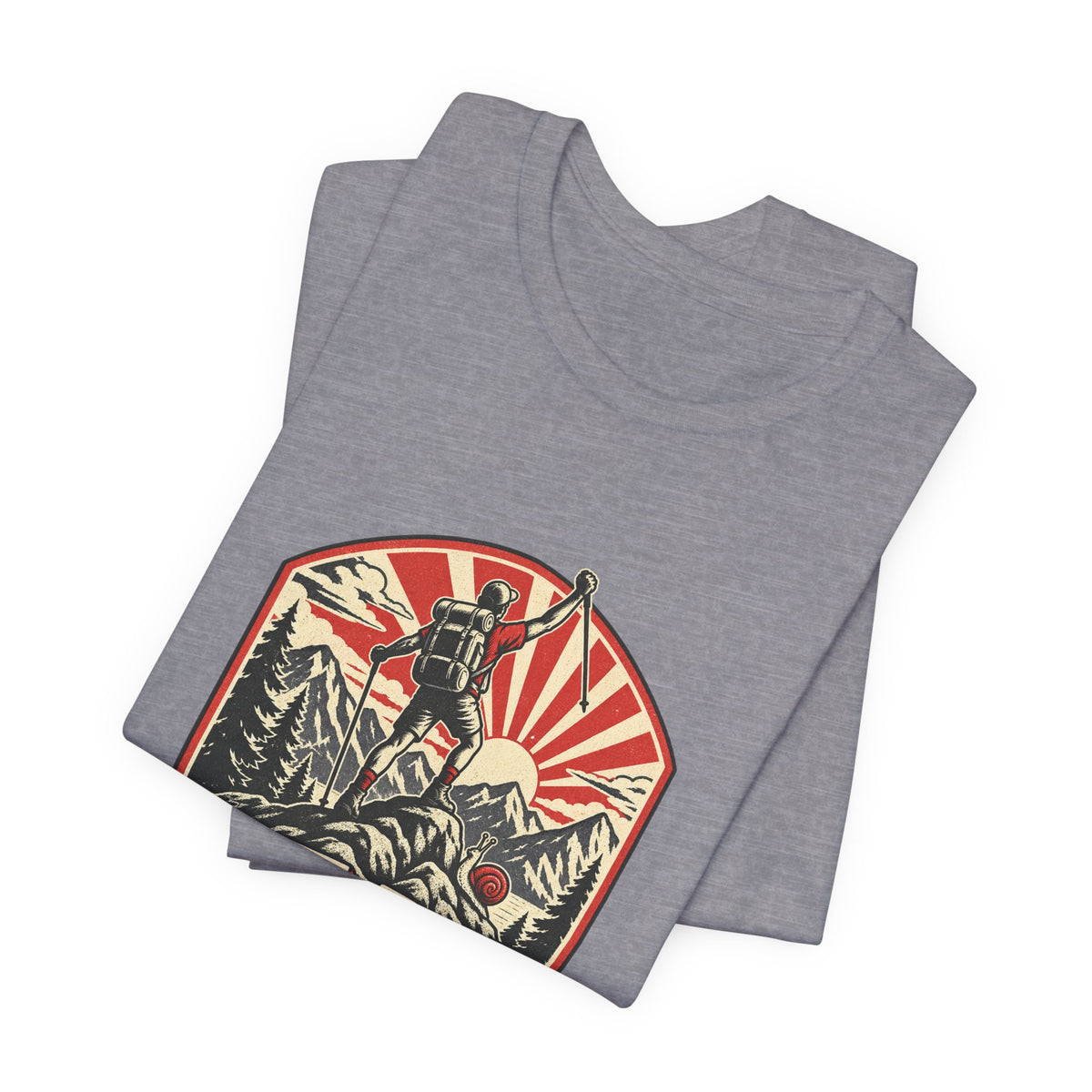 Peak Performance Questionable Pace T-Shirt — Funny Hiking Snail Vintage Mountain Tee