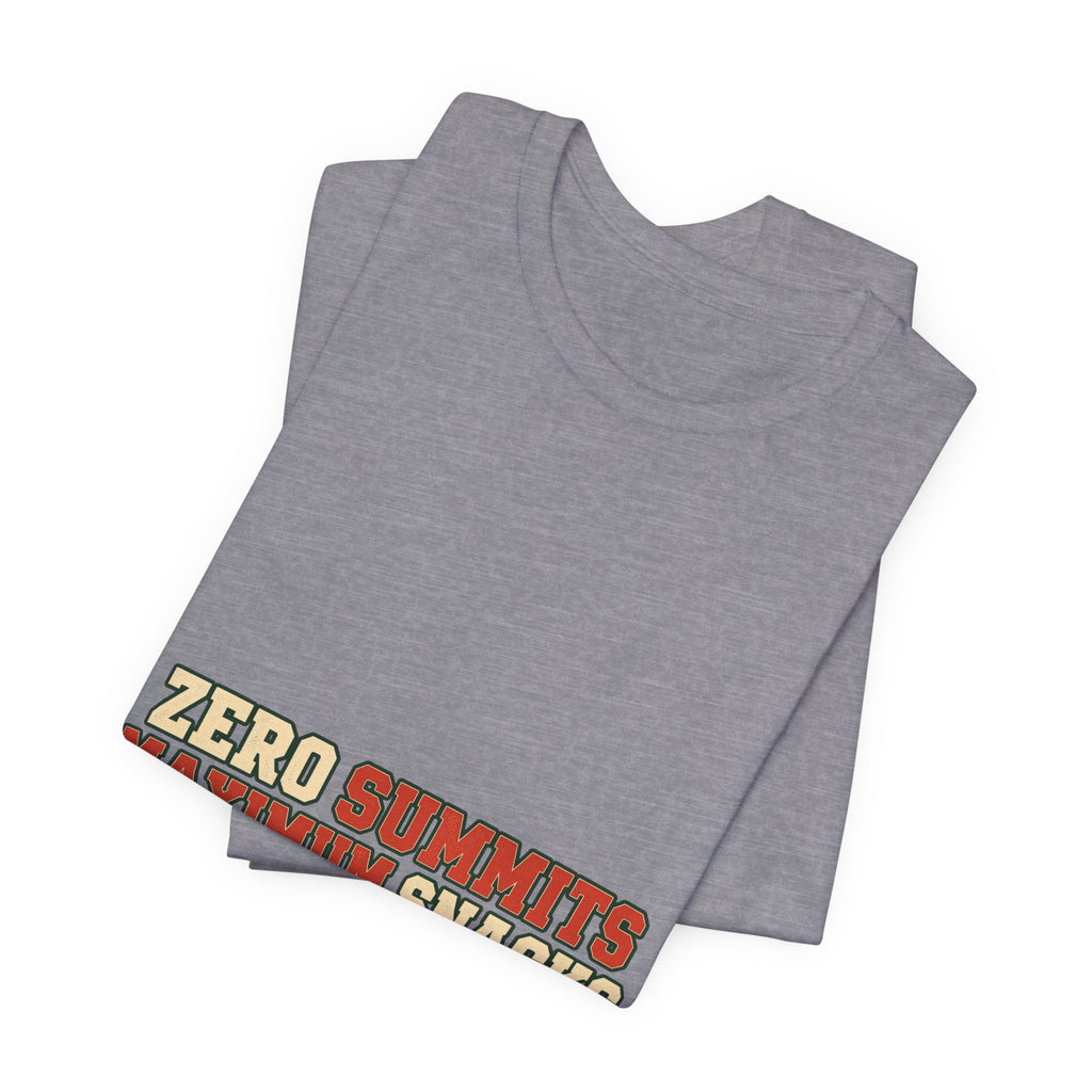 Zero Summits Maximum Snacks T-Shirt – Funny Vintage Hiking Adventure Tee