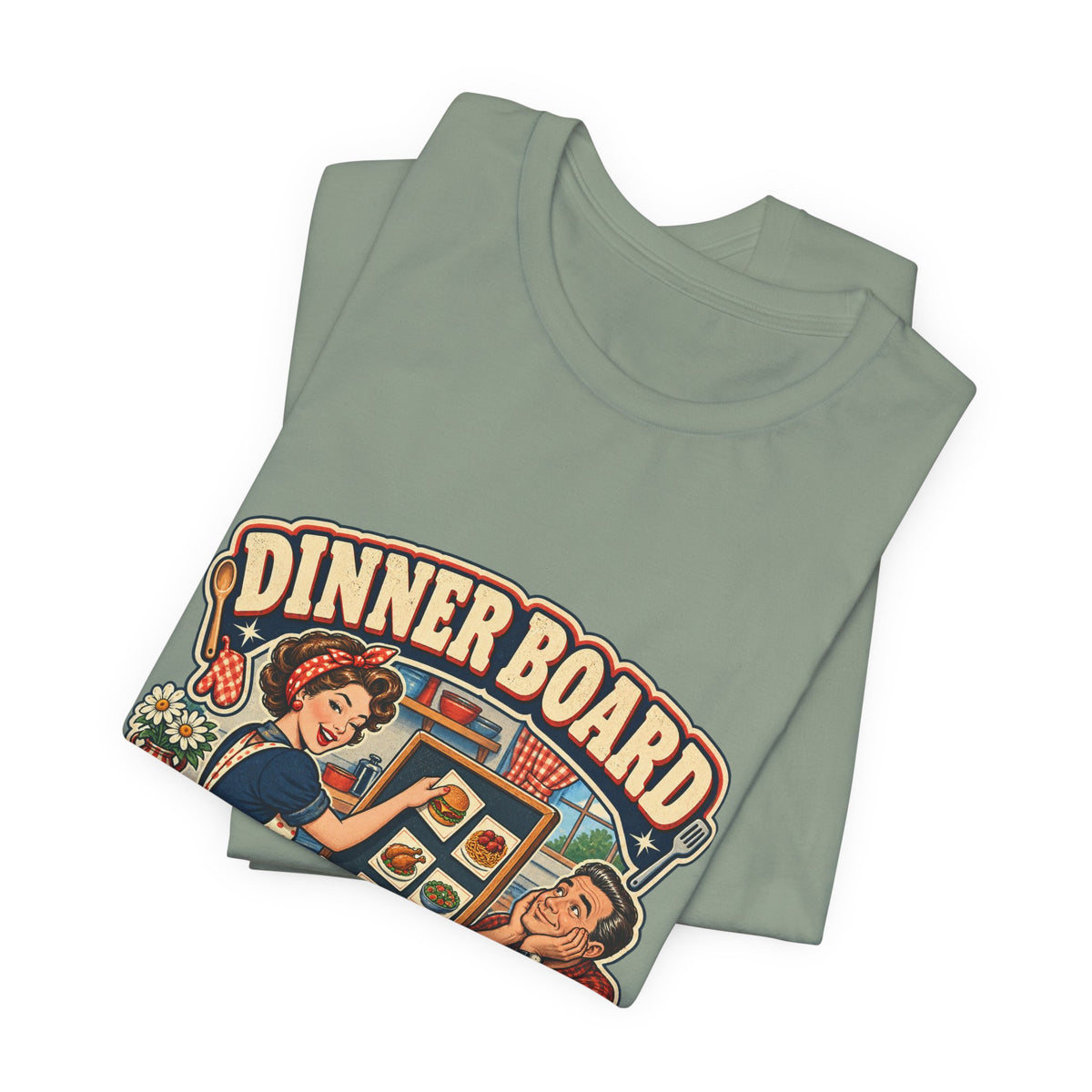 Dinner Board Menu Subject to Change Retro Vintage Food Humor T-Shirt