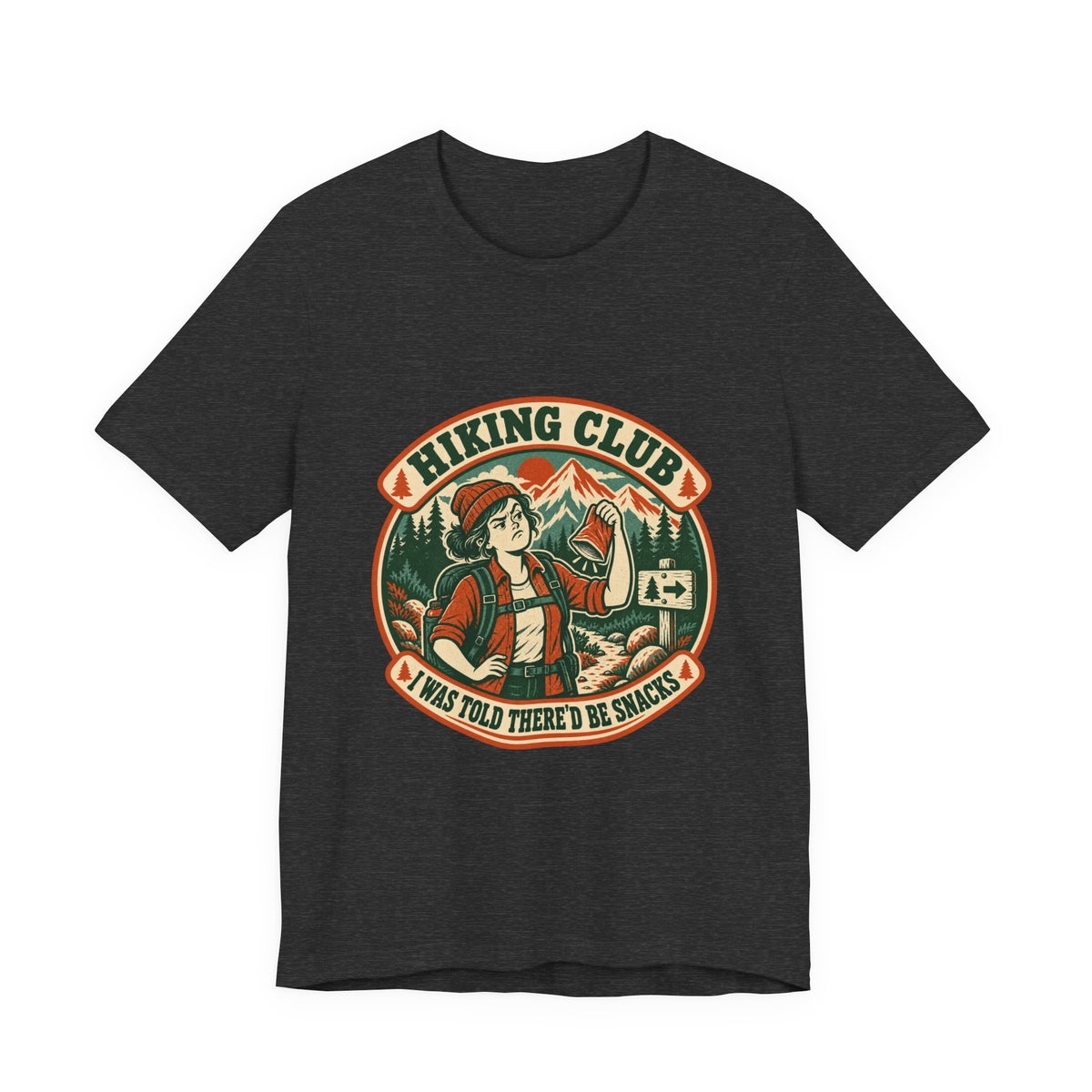 Hiking Club Snacks T-Shirt — Vintage Mountain Hiker Tee