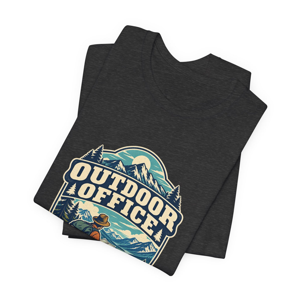 Outdoor Office T-Shirt — Open Air Closed Email Vintage Hiking and Mountain Adventure Tee