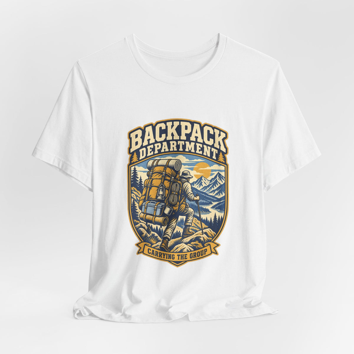 Backpack Department T-Shirt — Carrying the Group Vintage Hiking Tee