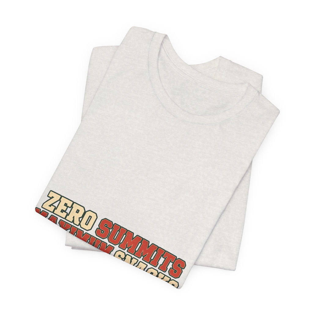 Zero Summits Maximum Snacks T-Shirt – Funny Vintage Hiking Adventure Tee