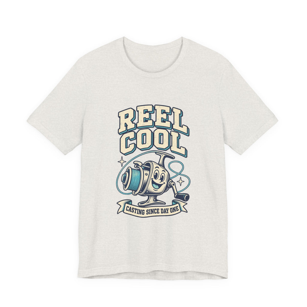 Reel Cool Fishing T-Shirt — Vintage Baitcaster Design with “Casting Since Day One”