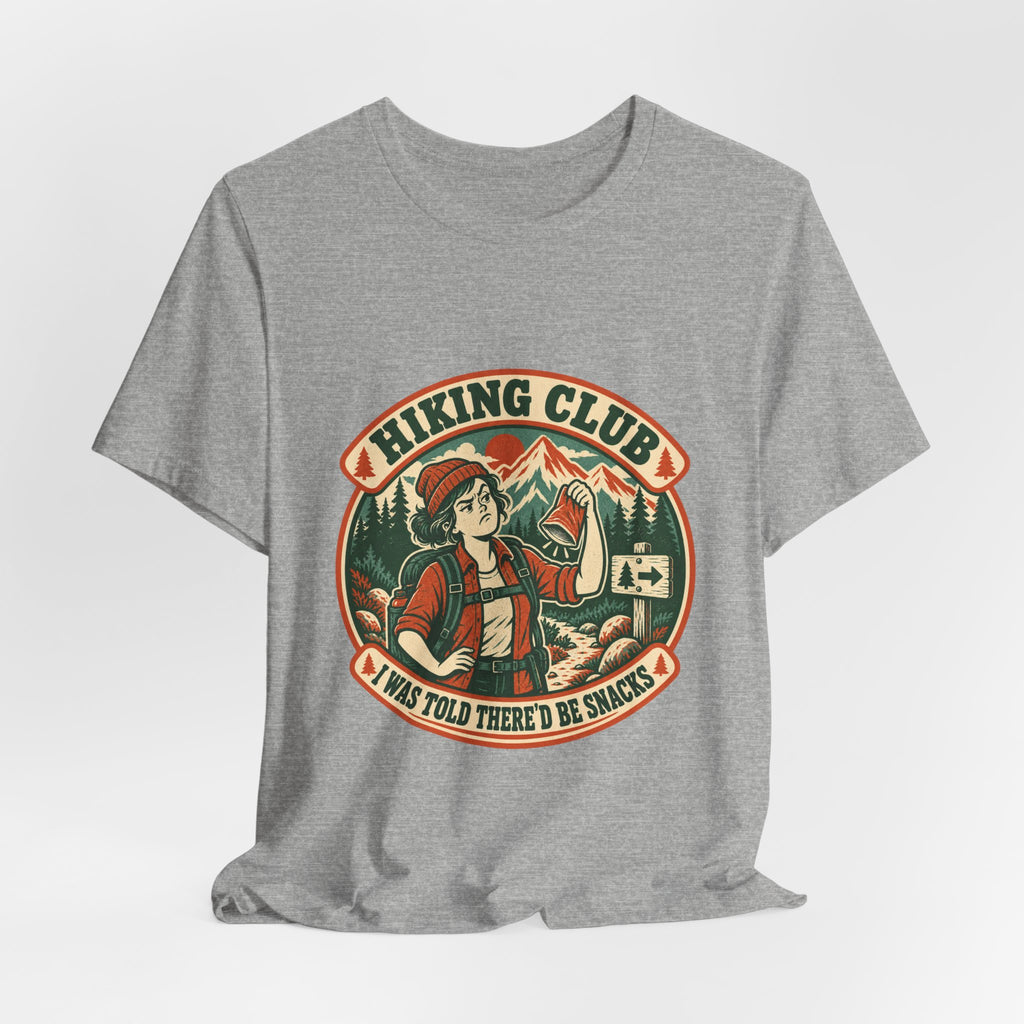 Hiking Club Snacks T-Shirt — Vintage Mountain Hiker Tee