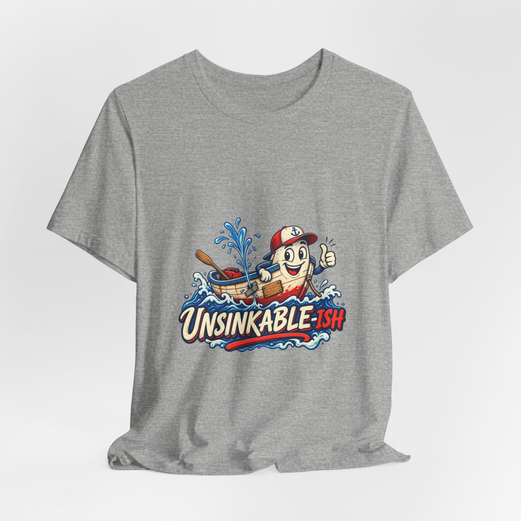 Unsinkable-ish Boat T-Shirt, Funny Nautical Vintage Cartoon Tee