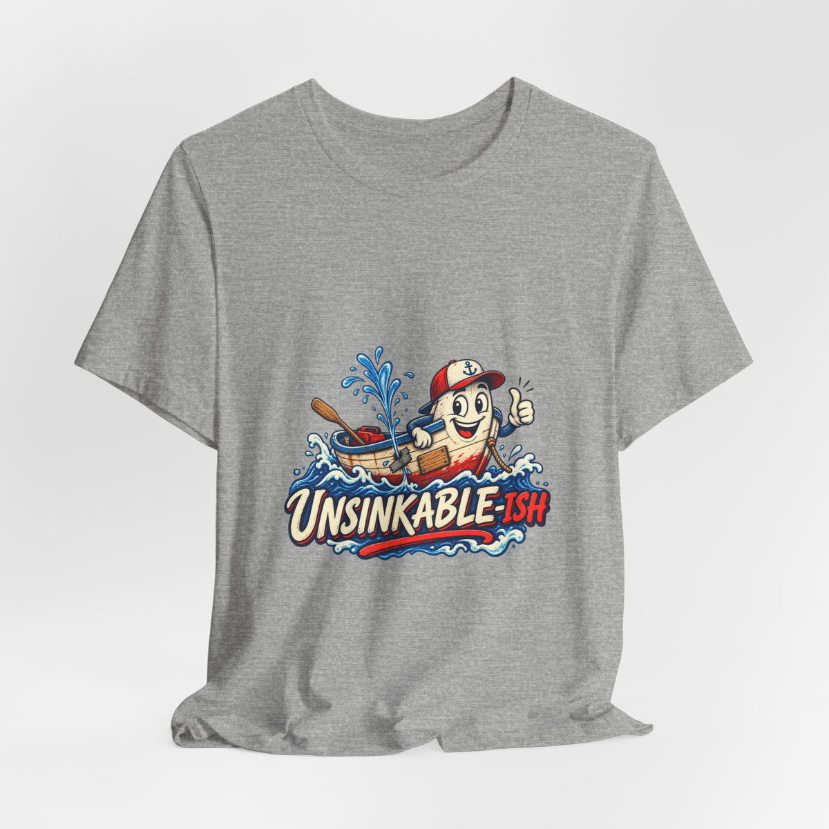 Unsinkable-ish Boat T-Shirt, Funny Nautical Vintage Cartoon Tee
