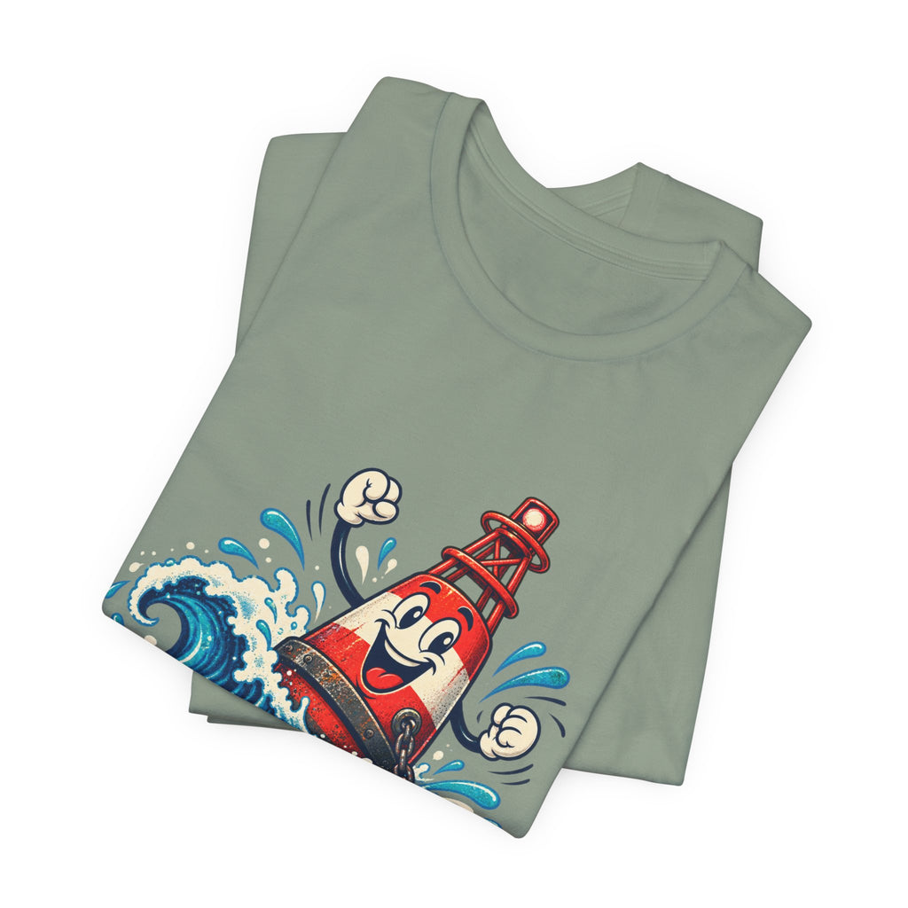 Buoy Oh Buoy Nautical Vintage T-Shirt — Funny Lighthouse Buoy Ocean Wave Design