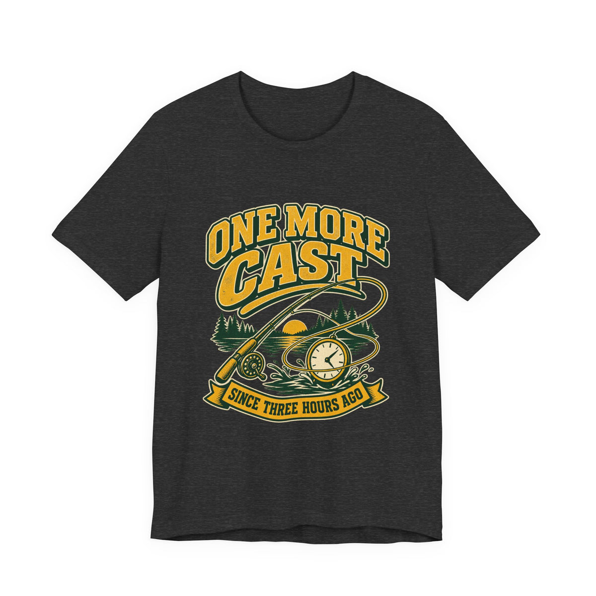 One More Cast Fishing T-Shirt — Vintage Angler Lake Tee