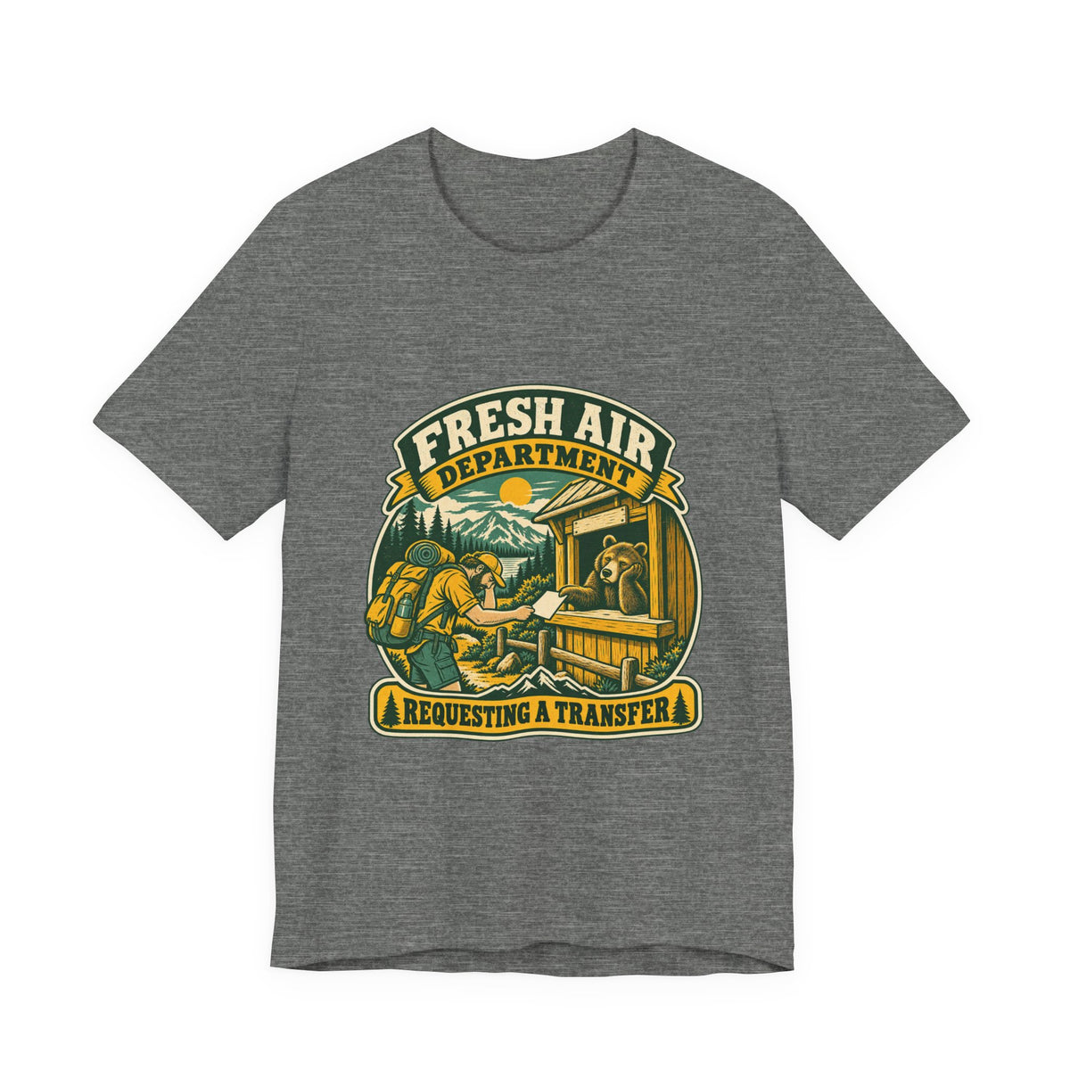 Fresh Air Department T-Shirt — Requesting a Transfer Vintage Bear Ranger Tee