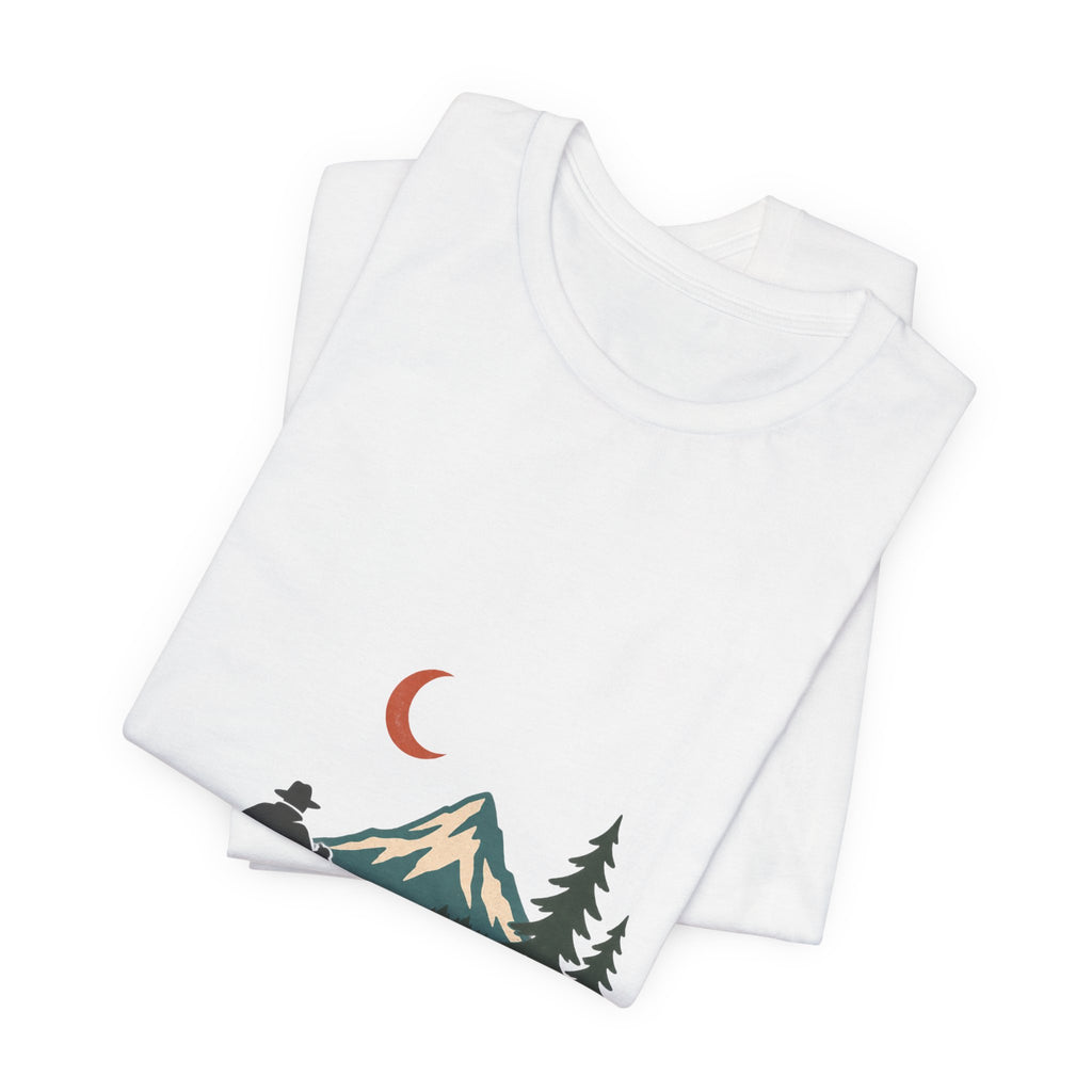 Vintage Canoe Moon T-Shirt — Mountain Lake Paddler Wilderness Tee