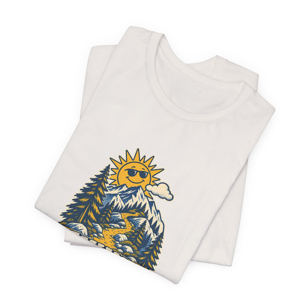 Hiking Forecast T-Shirt — 100% Chance of Uphill Vintage Mountain Tee