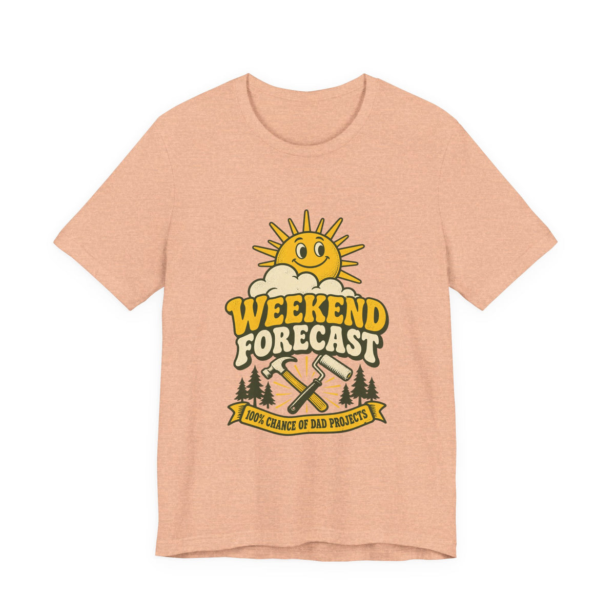 Weekend Forecast Dad Projects T-Shirt – Funny Vintage DIY Dad Tee