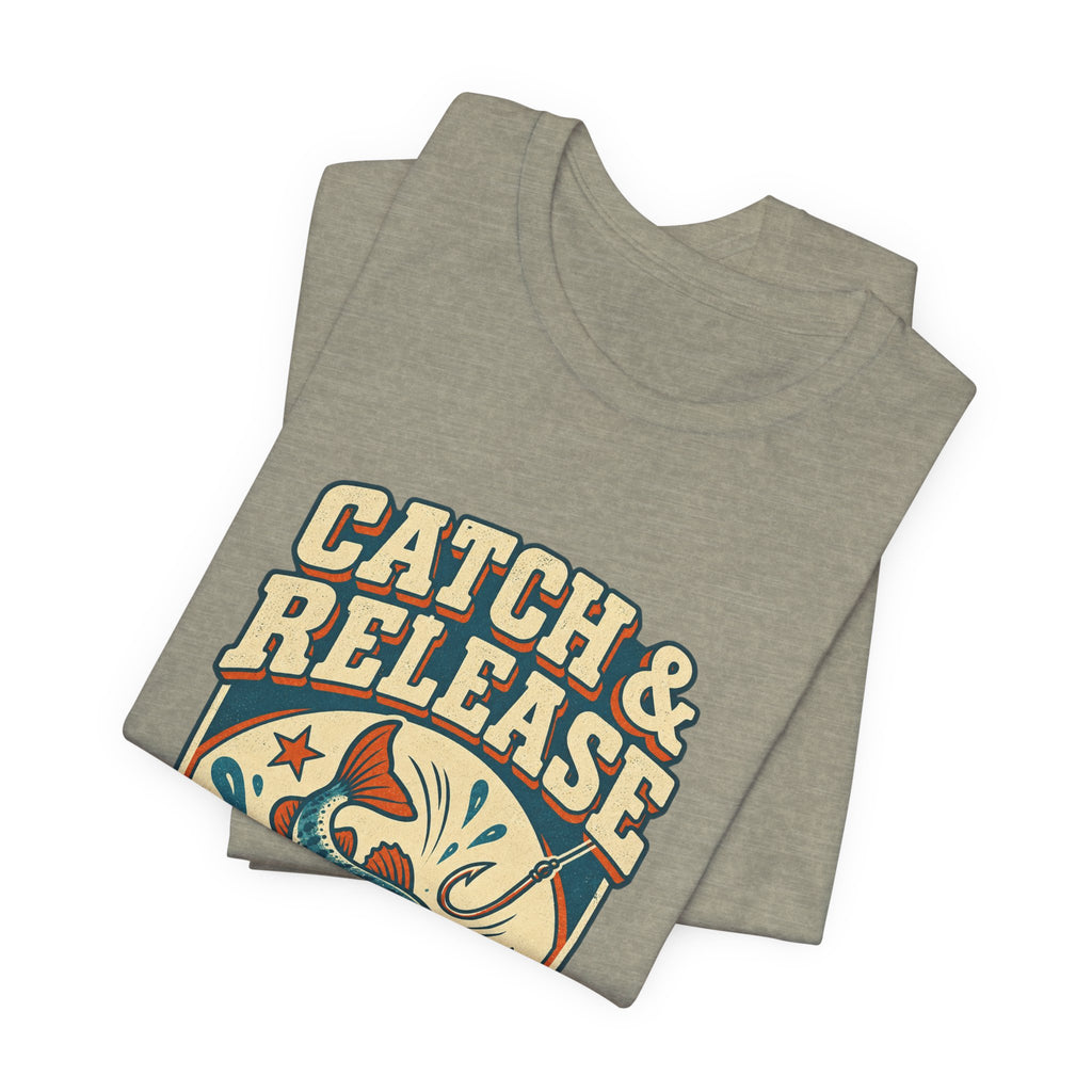 Catch & Release T-Shirt — Mostly Release Vintage Fishing Tee